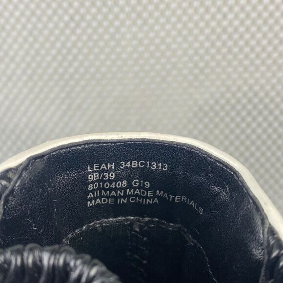 BCBGeneration Leah Boots Womens Size 9B White Black Block Heel Ankle Boots - Picture 9 of 10